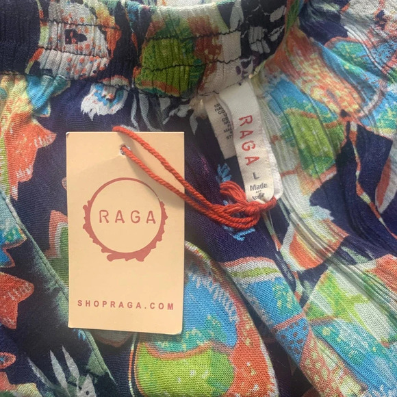 Raga Nocturnal Affair Floral Butterfly Bird Printed‎ Mini Skirt Size US Large - Picture 8 of 11